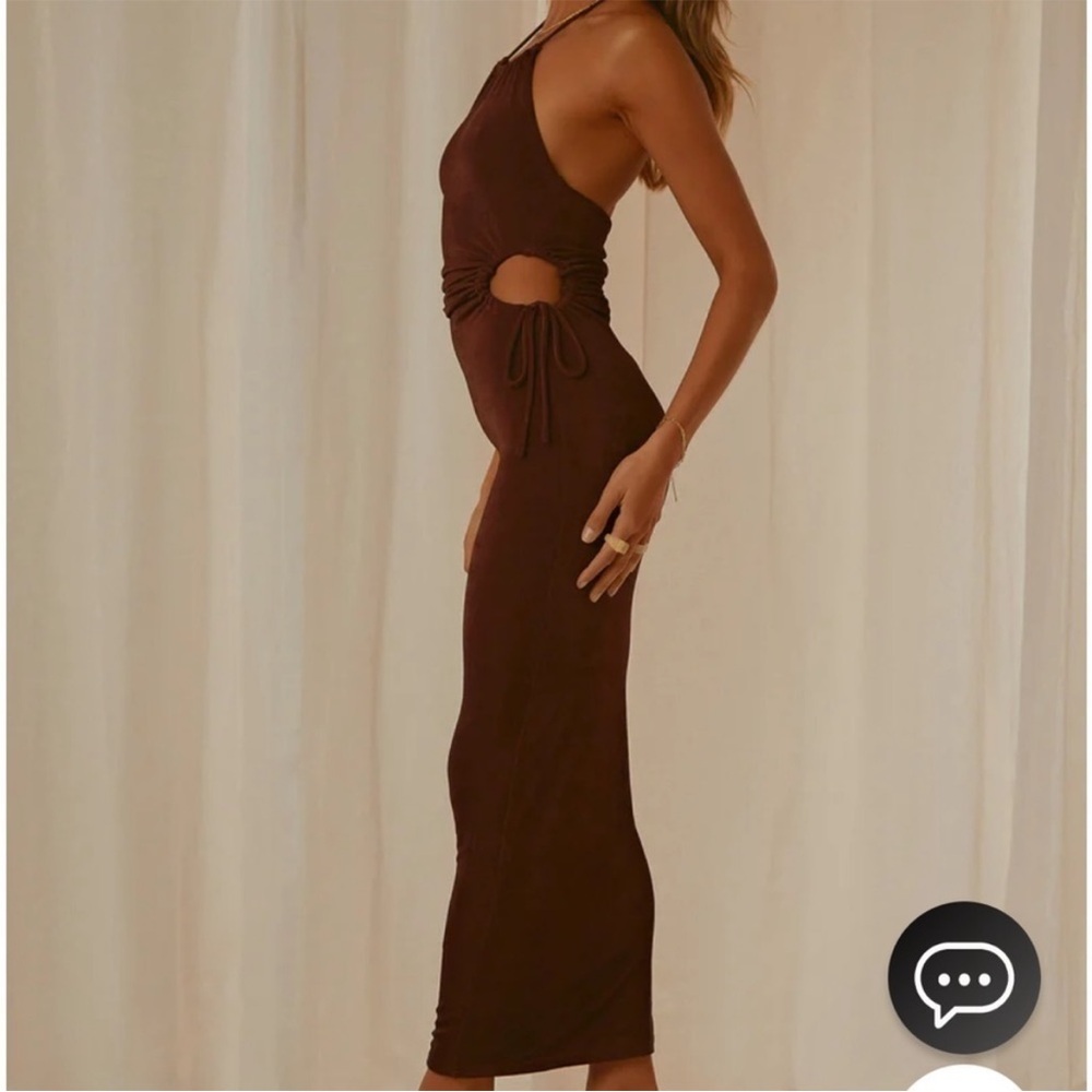 PEPPERMAYO Positano Nights Maxi Dress in Chocolate US 8 - Picture 5 of 10